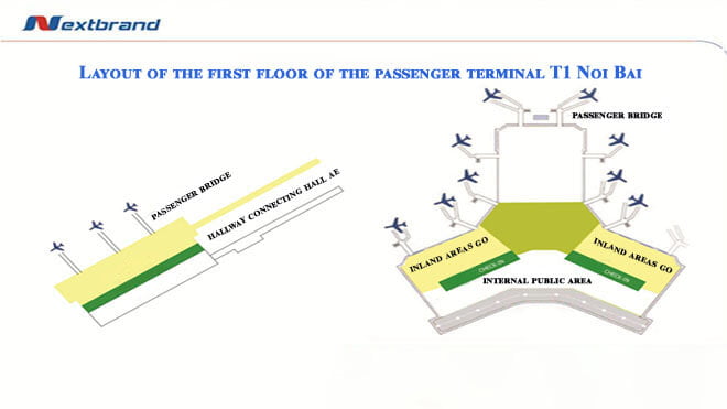 2- Layout of the passenger terminal T1 Noi Bai