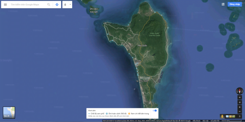 Vị trí đảo Phú Quốc trên bản đồ