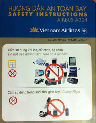 đồ dùng cấm khi đi máy bay