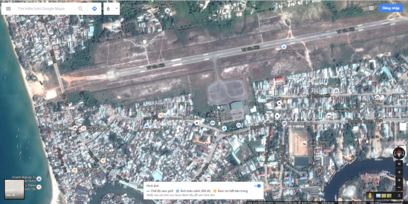 Ảnh chụp vệ tinh sân bay Quốc tế Phú Quốc