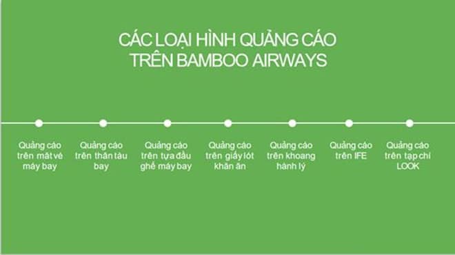 Quảng cáo trên máy bay Bamboo Airways