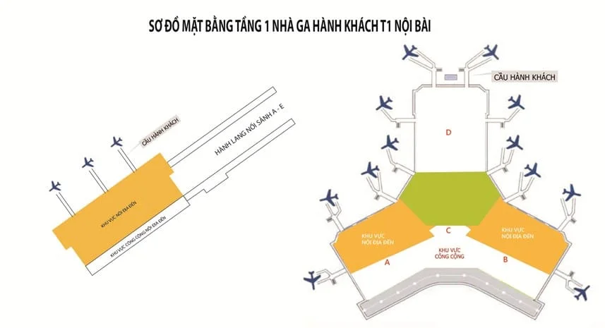 Sơ đồ khu vực ga đến – Sân bay quốc tế Nội Bài So do khu vuc ga den – San bay quoc te Noi Bai