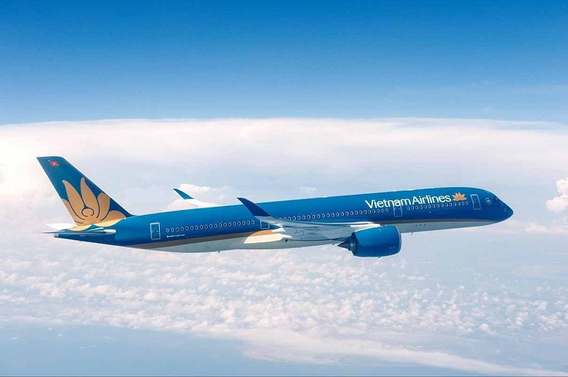 Quảng cáo trên chuyến bay trên Vietnam Airlines.