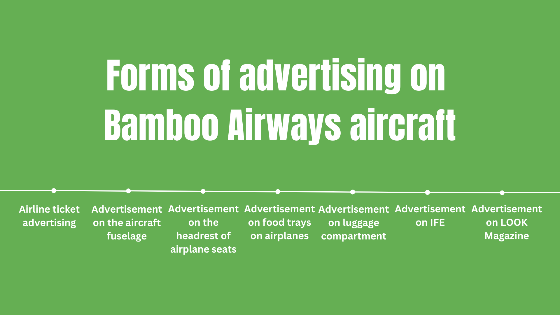 Forms of advertising on Bamboo Airways aircraft 