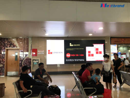 Quảng cáo màn hình Led - Khu vực phòng chờ sảnh A - Sân bay Nội Bài