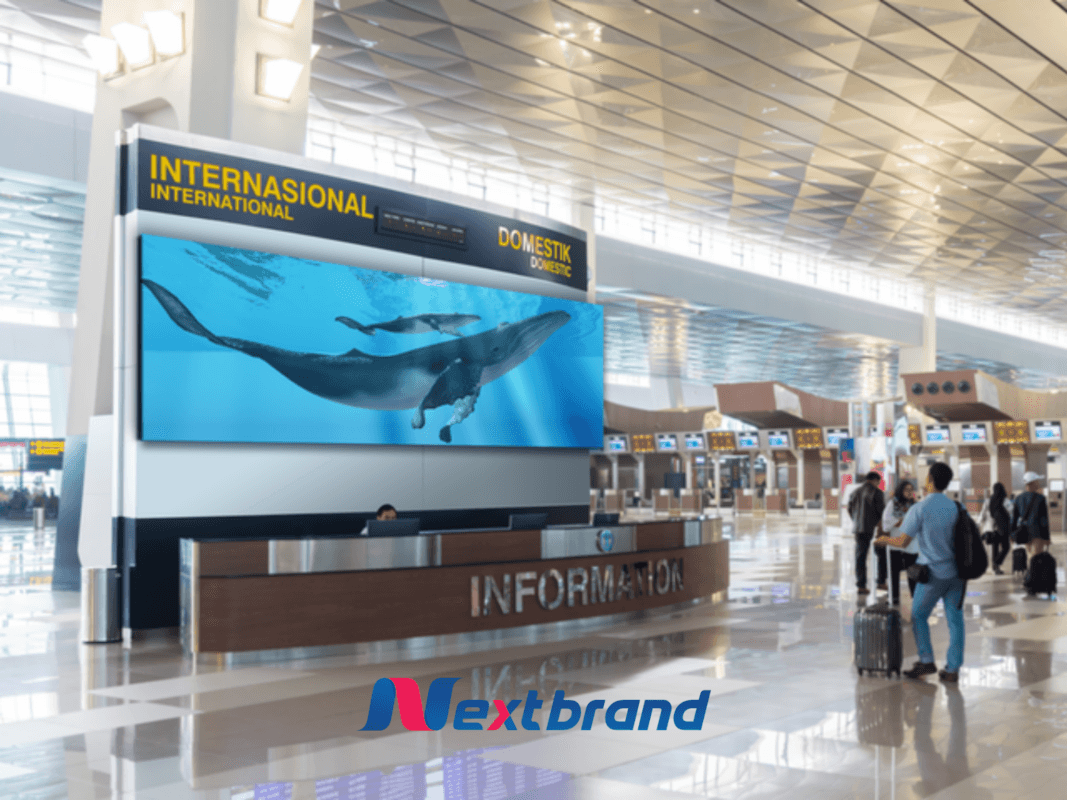 Màn hình LED khu vực sảnh check-in Màn hình LED khu vực sảnh check-in