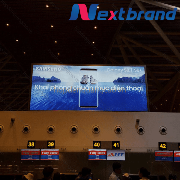 Quảng cáo màn hình LED khu vực check-in Quảng cáo màn hình LED khu vực check-in