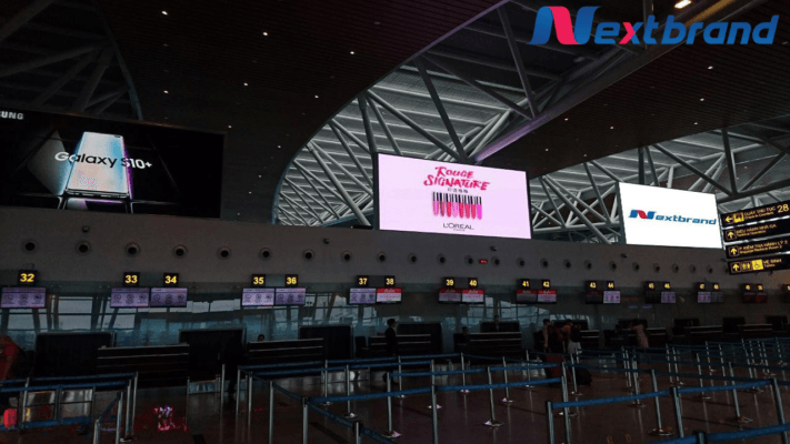 Quảng cáo màn hình LED tại khu vực check-in Quảng cáo màn hình LED tại khu vực check-in