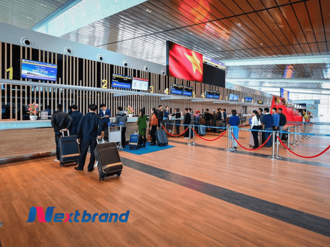 Quảng cáo màn hình LED sân bay tại khu vực check-in 2