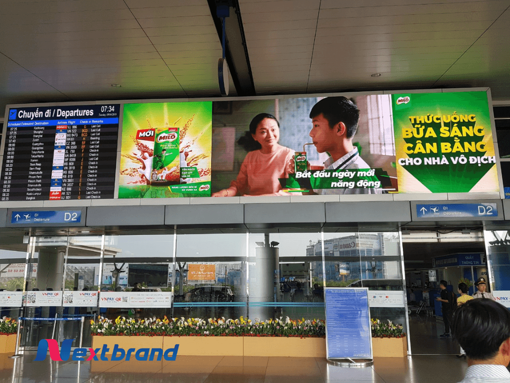 Màn hình LED khu vực làm thủ tục check-in Màn hình LED khu vực làm thủ tục check-in