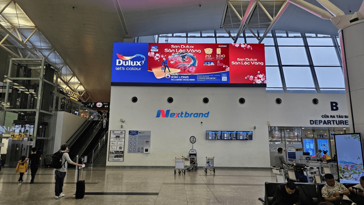 Quảng cáo màn hình LED tại khu vực check-in (Ảnh minh hoạ) Quảng cáo màn hình LED tại khu vực check-in (Ảnh minh hoạ)