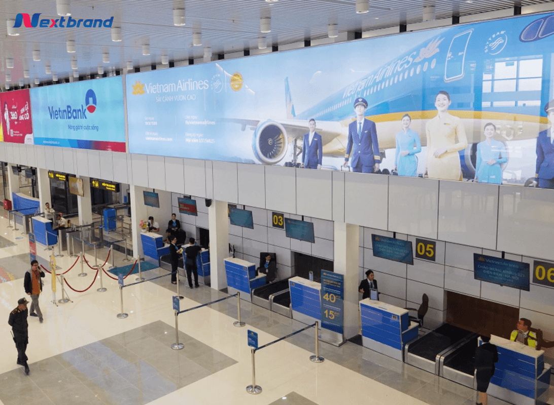 Quảng cáo tại khu vực check -in của Sân bay Điện Biên Quảng cáo tại khu vực check -in của Sân bay Điện Biên