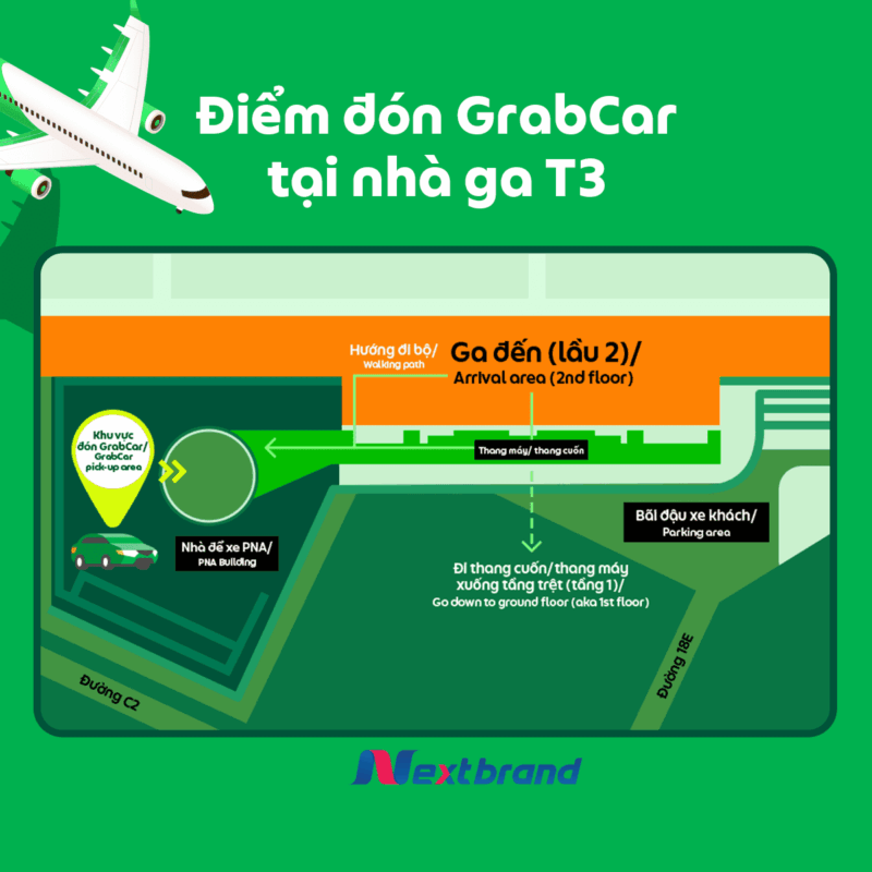 Điểm đón xe máy công nghệ nằm ngoài nhà ga, hành khách cần kiểm tra đúng vị trí trước khi đặt xe