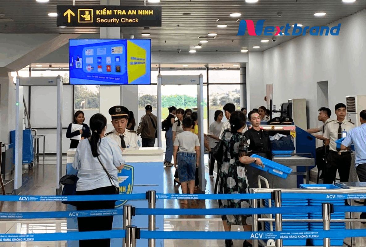 Khu vực kiểm tra an ninh được trang bị hệ thống hiện đại