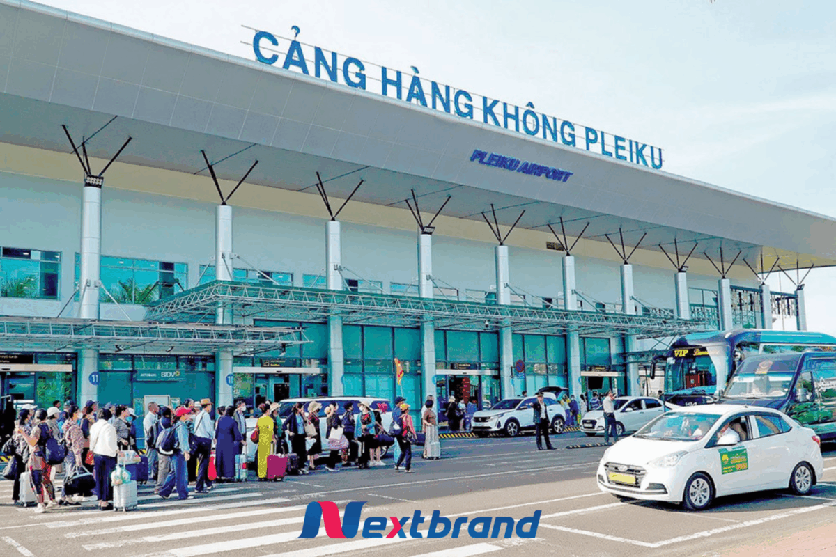 Di chuyển từ sân bay Pleiku vào trung tâm bằng Grabcar