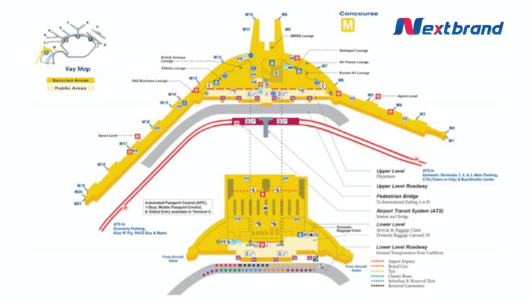 Ord Ats Map.pdf ORD là sân bay nào? Giải mã sân bay ORD chi tiết từ A - Z