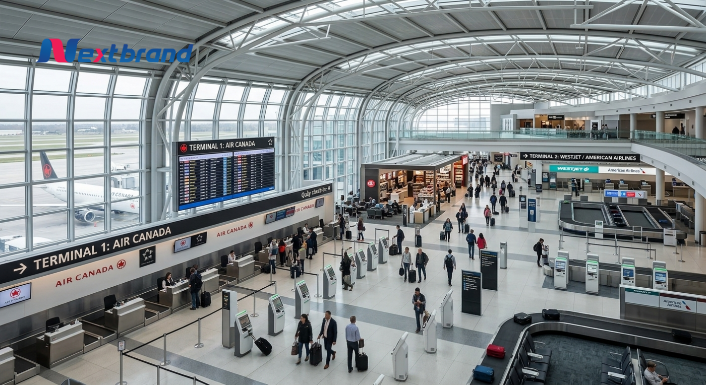 Sân bay Toronto Pearson được quy hoạch hiện đại với 2 nhà ga hành khách