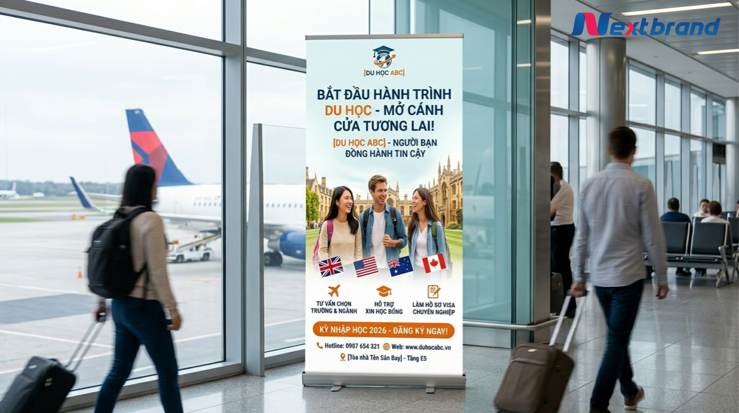 Quảng cáo standee tại sân bay Quảng cáo standee tại sân bay